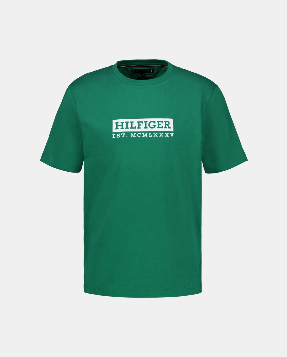 T-shirt com Decote Redondo e Manga Curta Verde-5