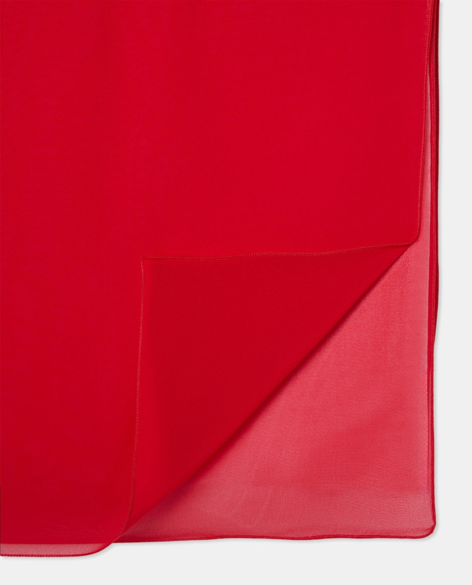 Xaile com Tato de Seda - Cru Vermelho-5