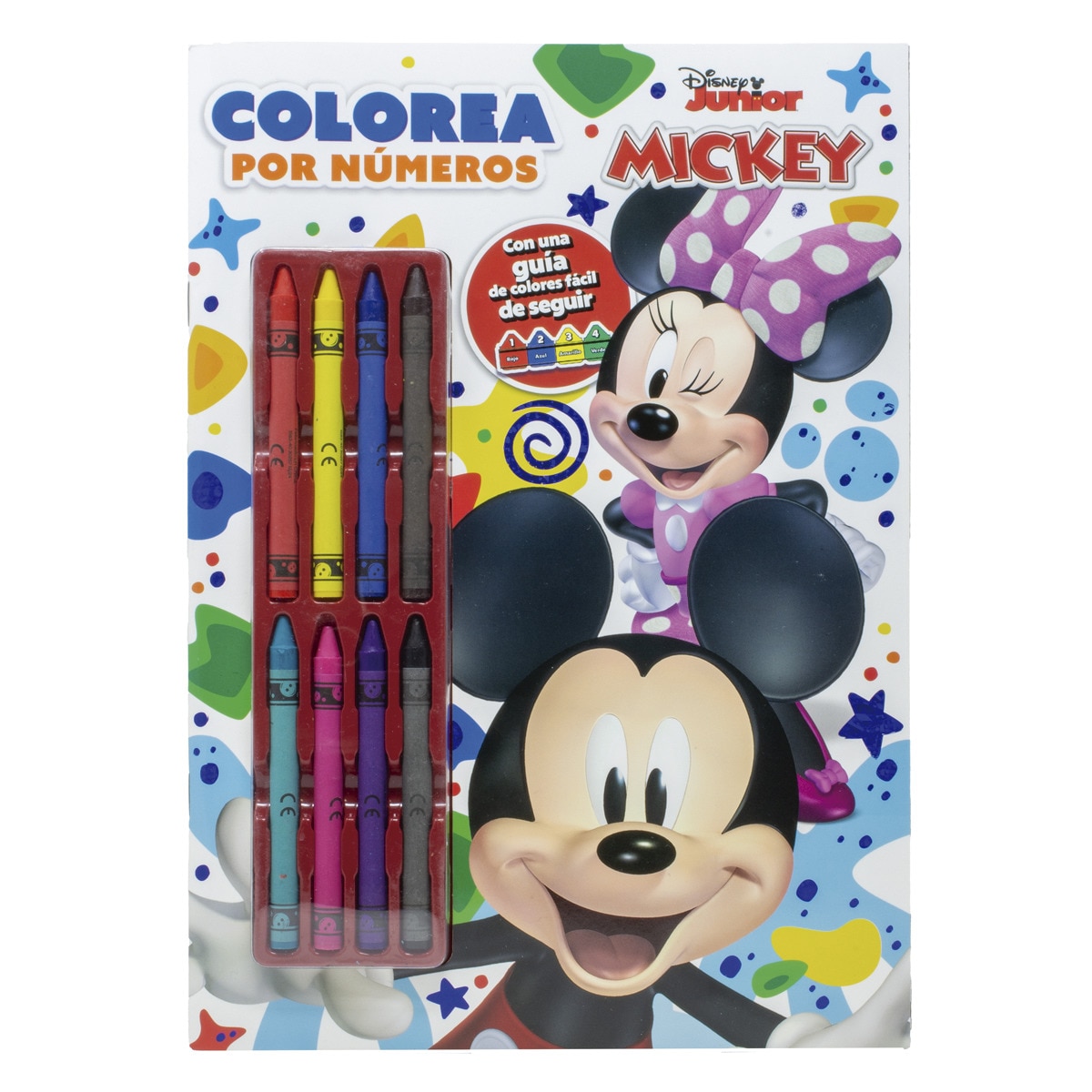 Mickey. Colorea por números con ceras: Con 8 ceras de colores 1