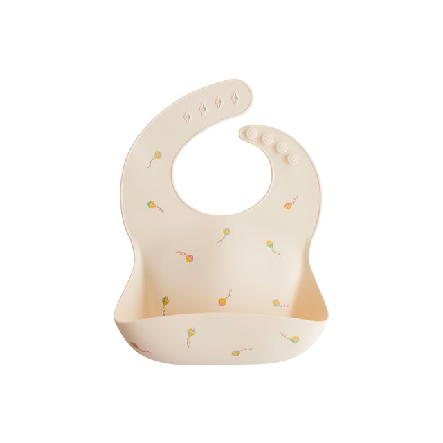 Imagen 0 de Babero Mushie silicona con bolsillo