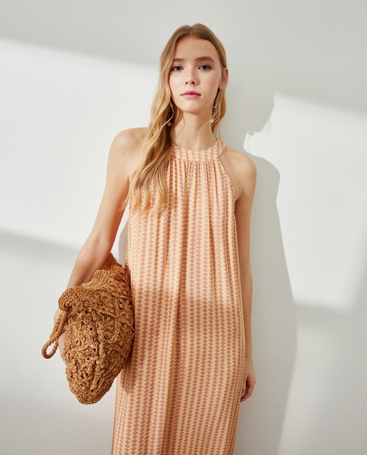 Imagem 0 de Vestido Comprido sem Mangas e com Estampado