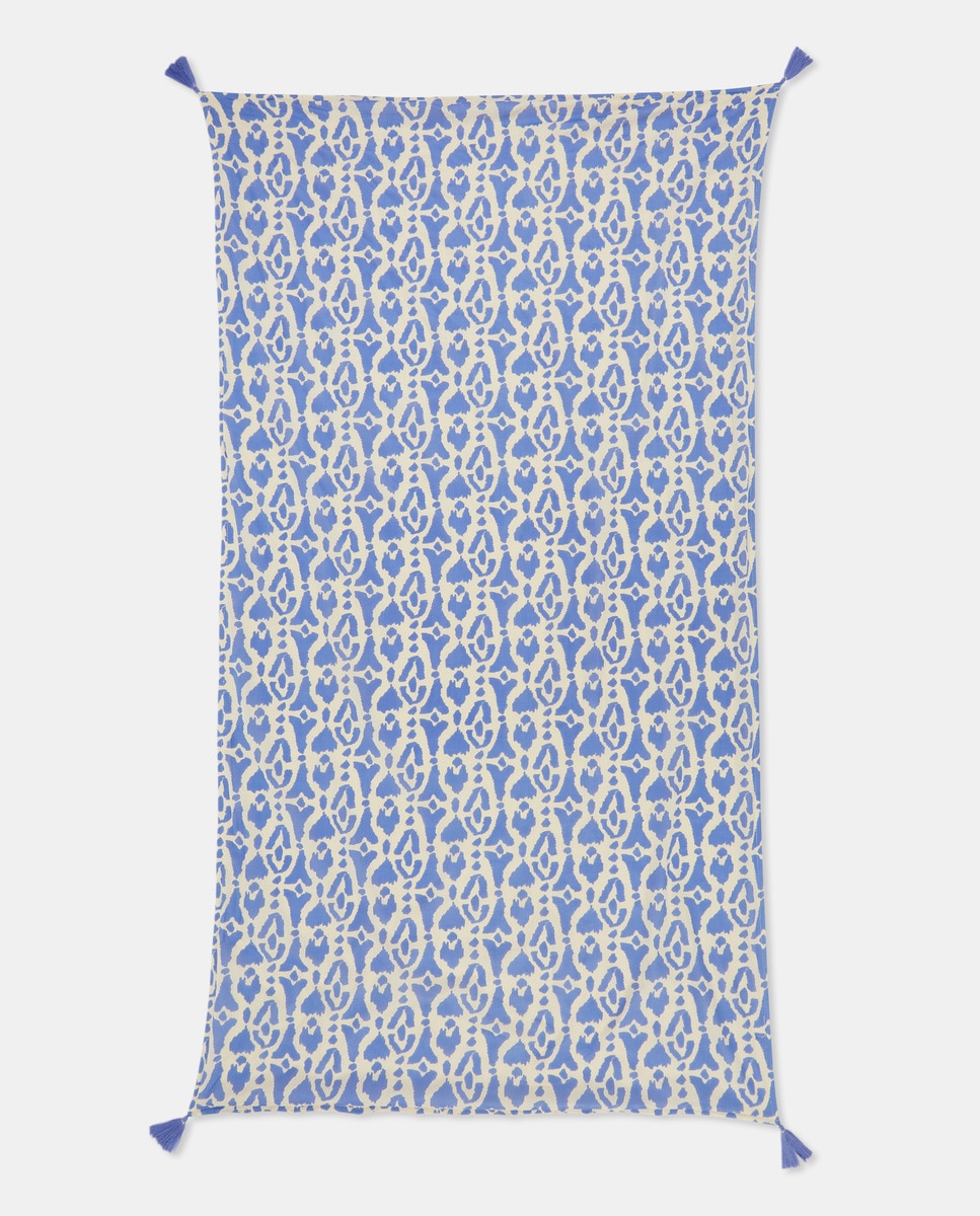 Toalha de Praia com Animal Print 400 Azul-2