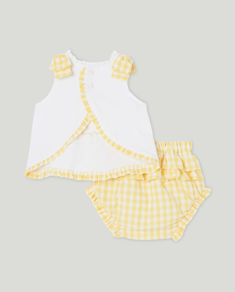 Conjunto Combinado de Bebé Amarelo-2