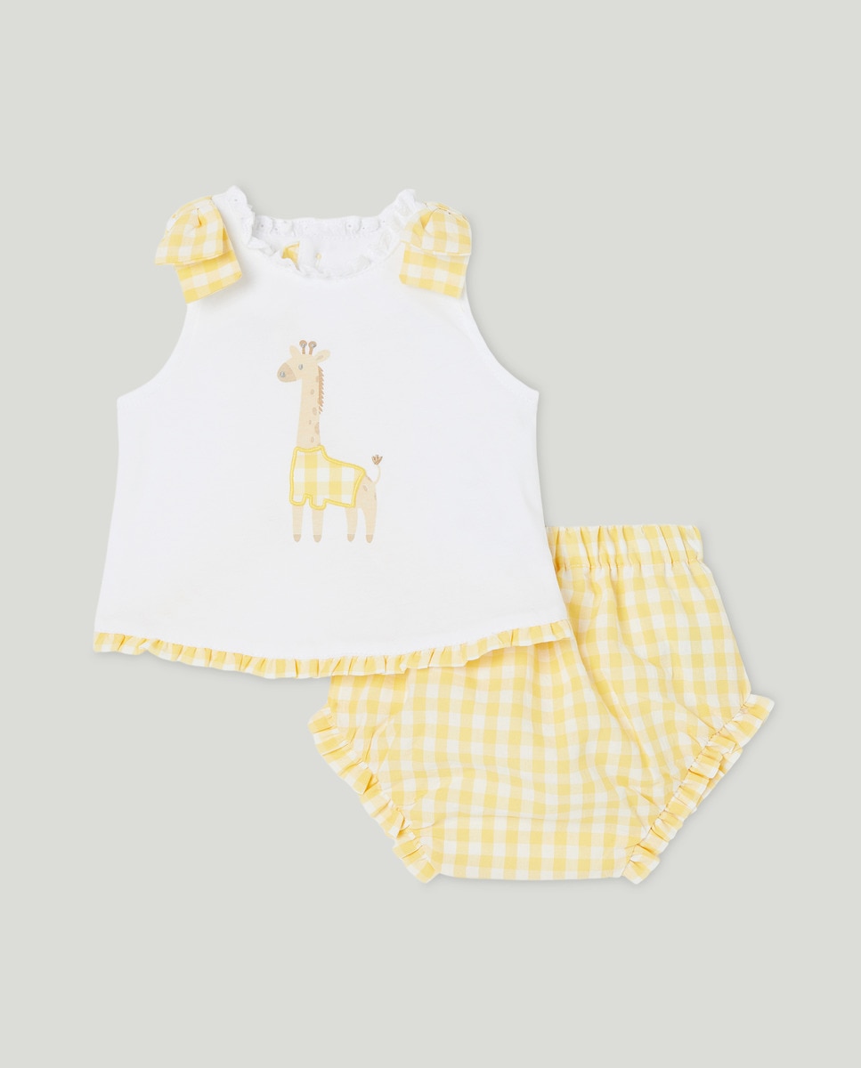 Conjunto Combinado de Bebé Amarelo-1