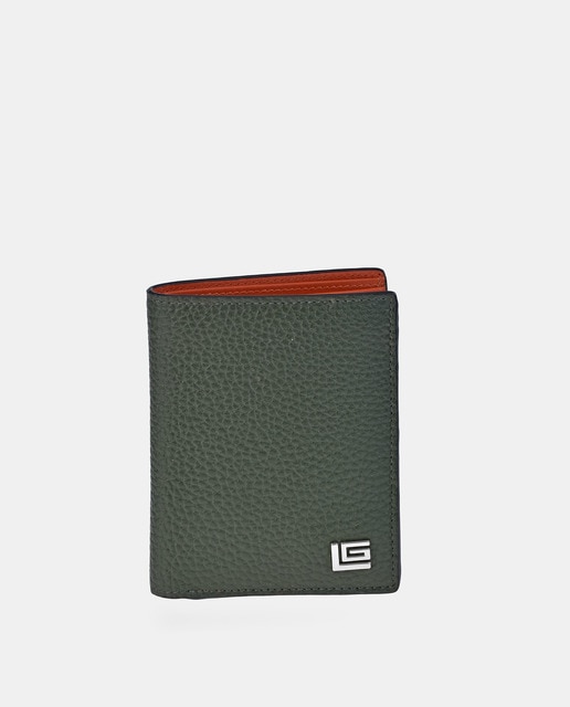 Imagen 0 de Cartera tarjetero hombre Guy Laroche en piel color gris/rojo