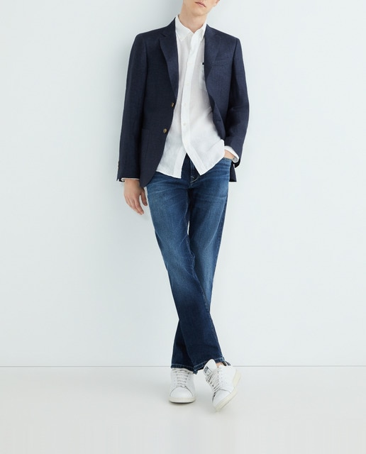 Imagen 0 de Americana lisa de lino delave classic fit