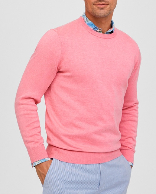 Imagen 0 de Jersey de hombre cuello redondo de algodón seda