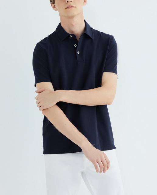 Imagen 0 de Polo de hombre manga corta liso interlock