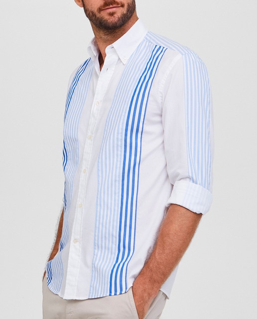 Imagen 0 de Camisa de hombre classic fit multirayas