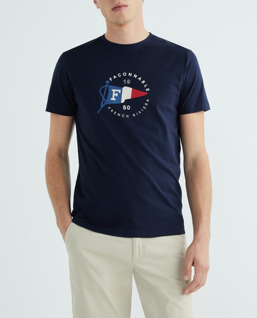 Imagen 0 de Camiseta manga corta bandera 1950 azul marina