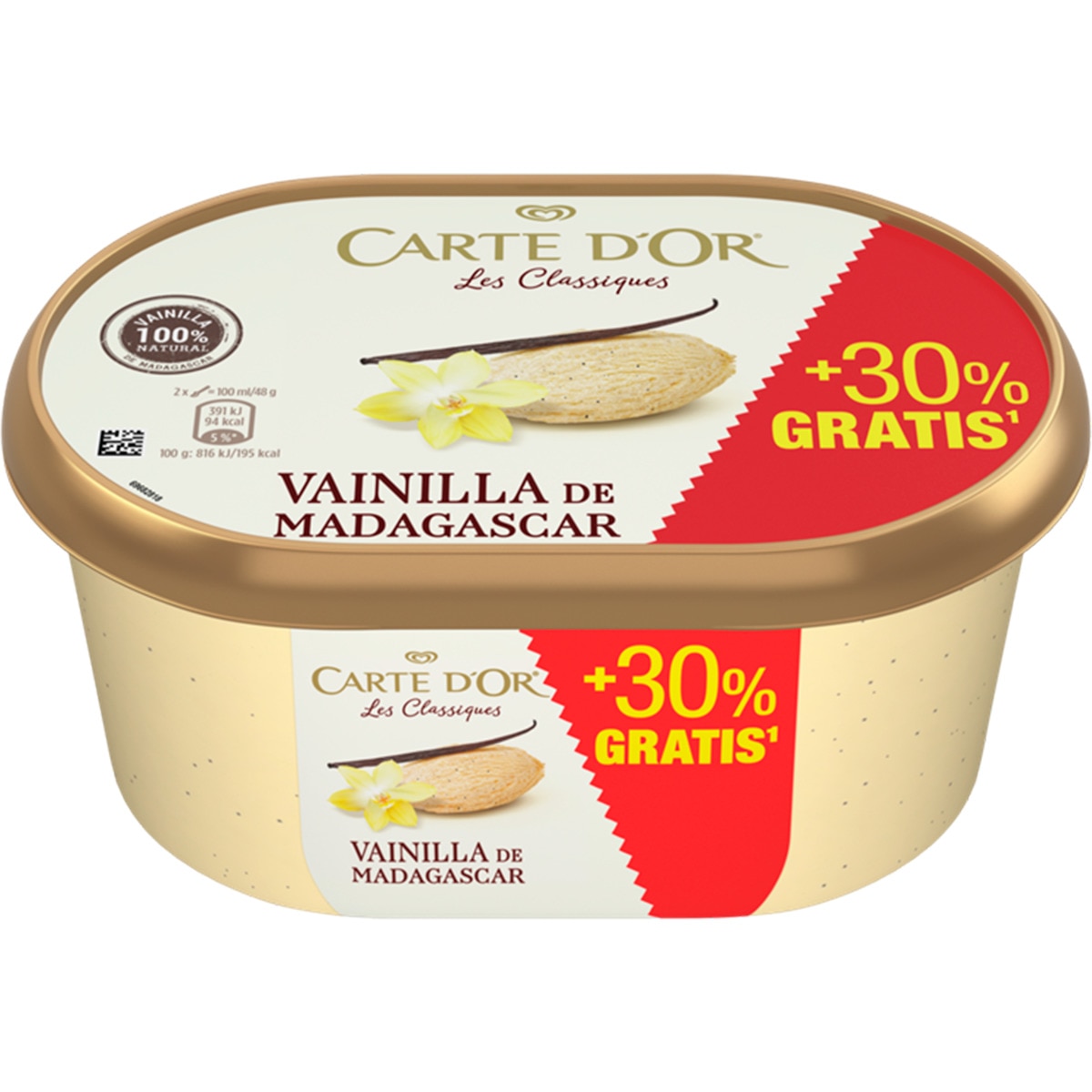 Gelado de Baunilha embalagem 1300 ml