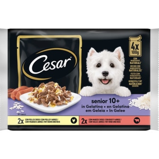 Alimento Húmido para Cão Sénior 4X100g embalagem 400 g - Cesar