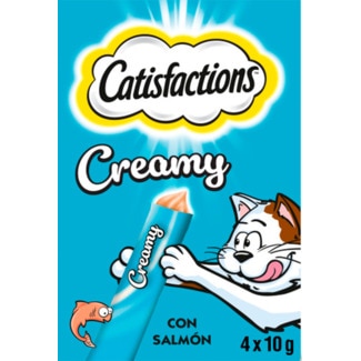 Alimento Húmido para Gato com Salmão 4X10g embalagem 40 g - Catisfactions