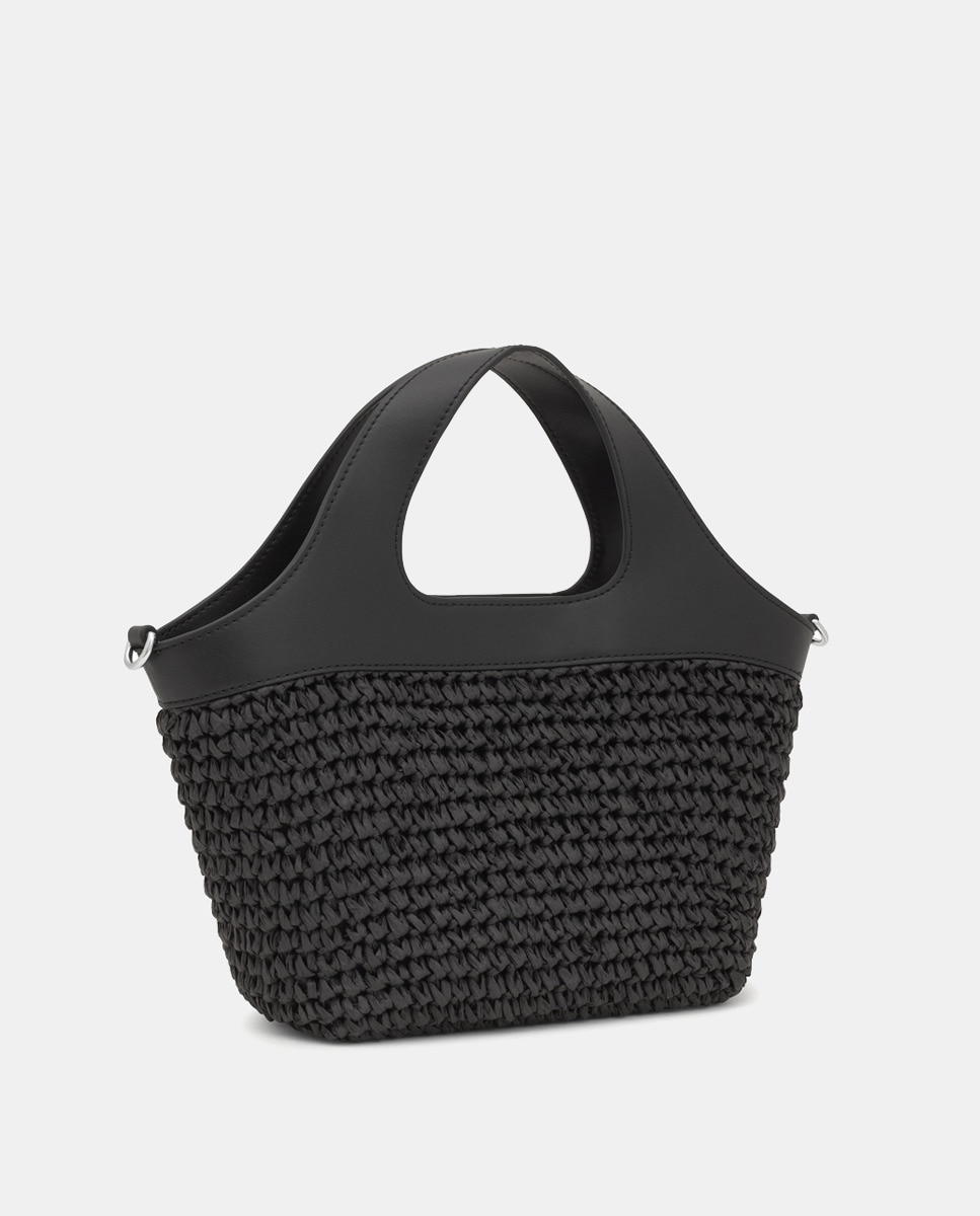 Mala Tipo Cesta Média com Fecho Metálico Preto-4