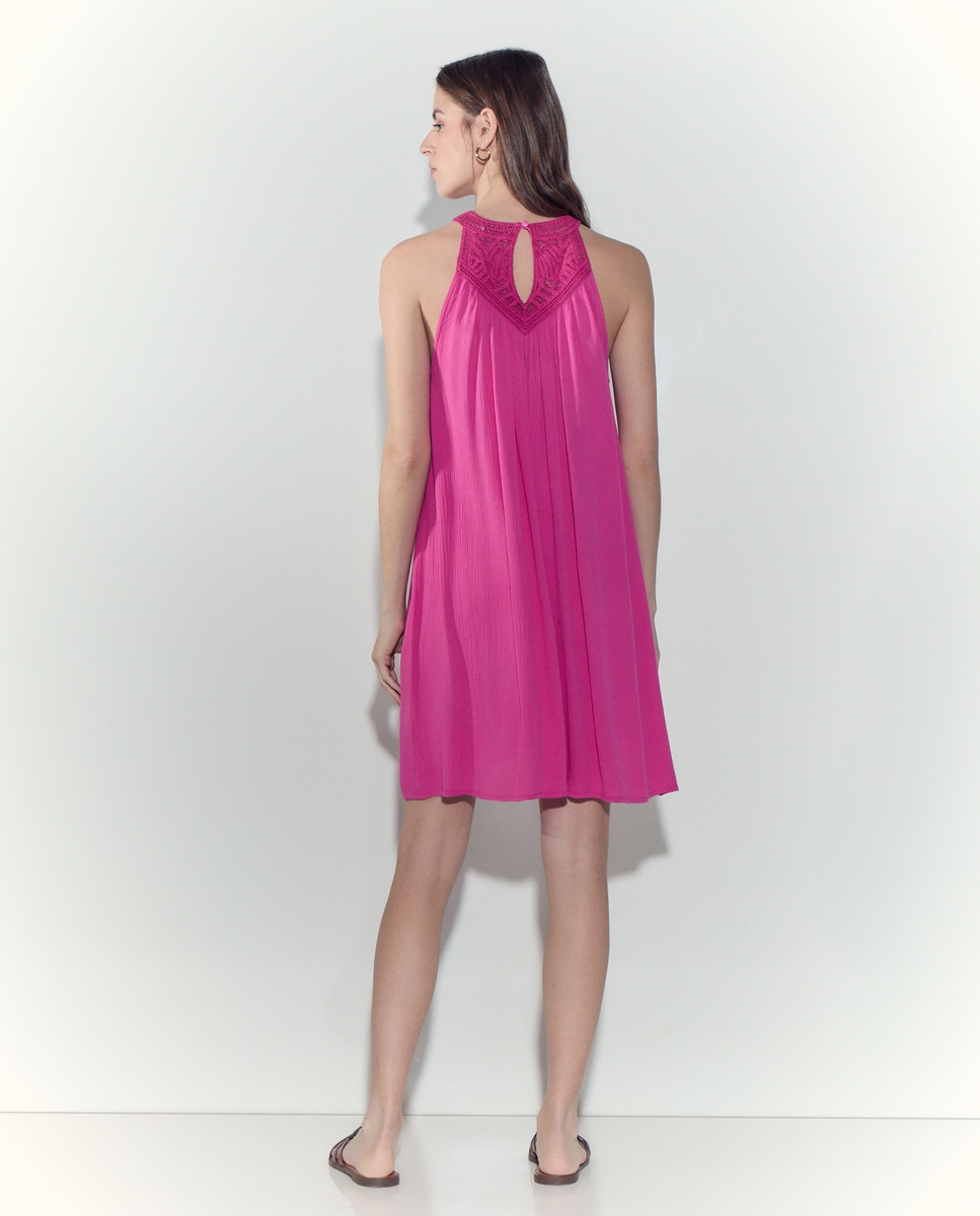 Vestido com Detalhe de Crochet Buganvília-3