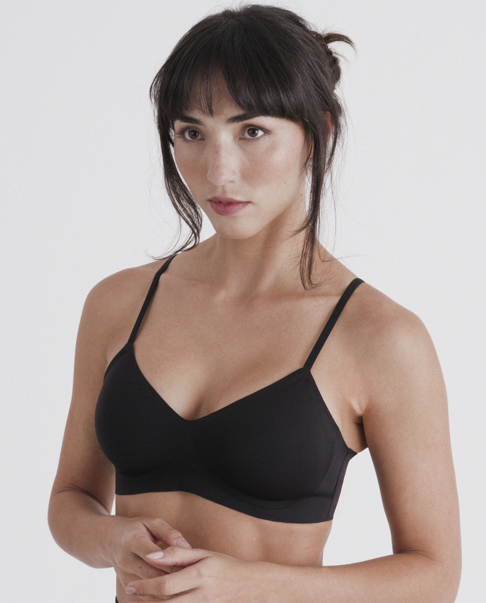 Bralette com Aro de Gel com Foam Invisibles Preto-3