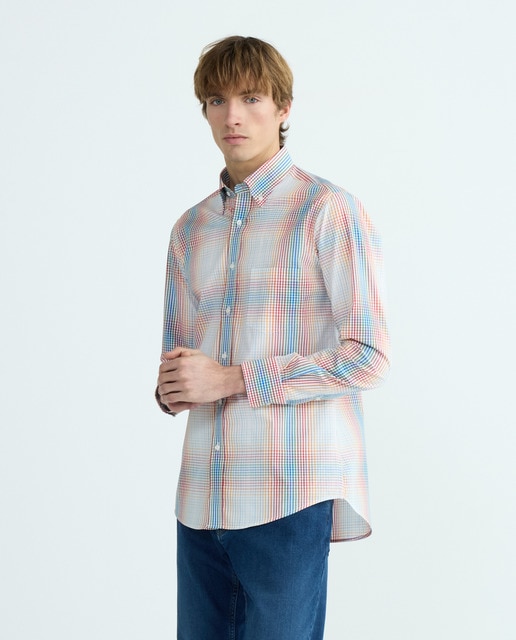 Imagen 0 de Camisa de hombre casual manga larga cuadros