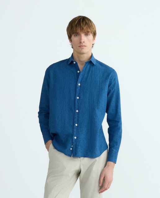 Imagem 0 de Camisa Regular com Estrutura aos Quadrados
