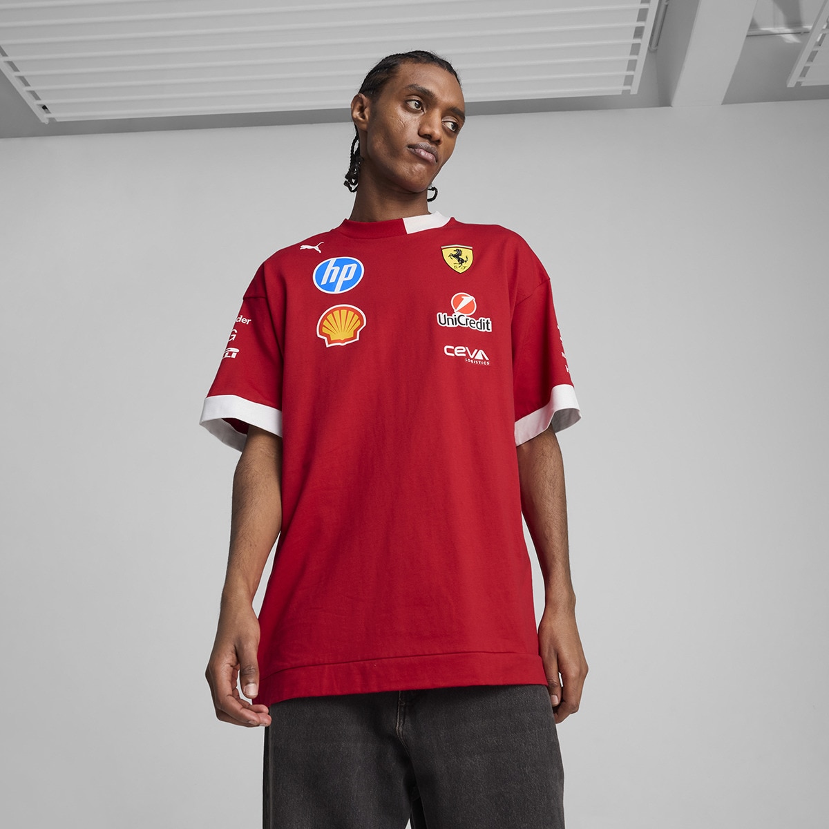 T-shirt de Homem Scuderia Ferrari Drivers Tee Vermelho-1