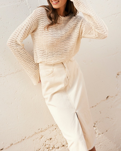 Imagen 0 de Falda denim de tejido Jean