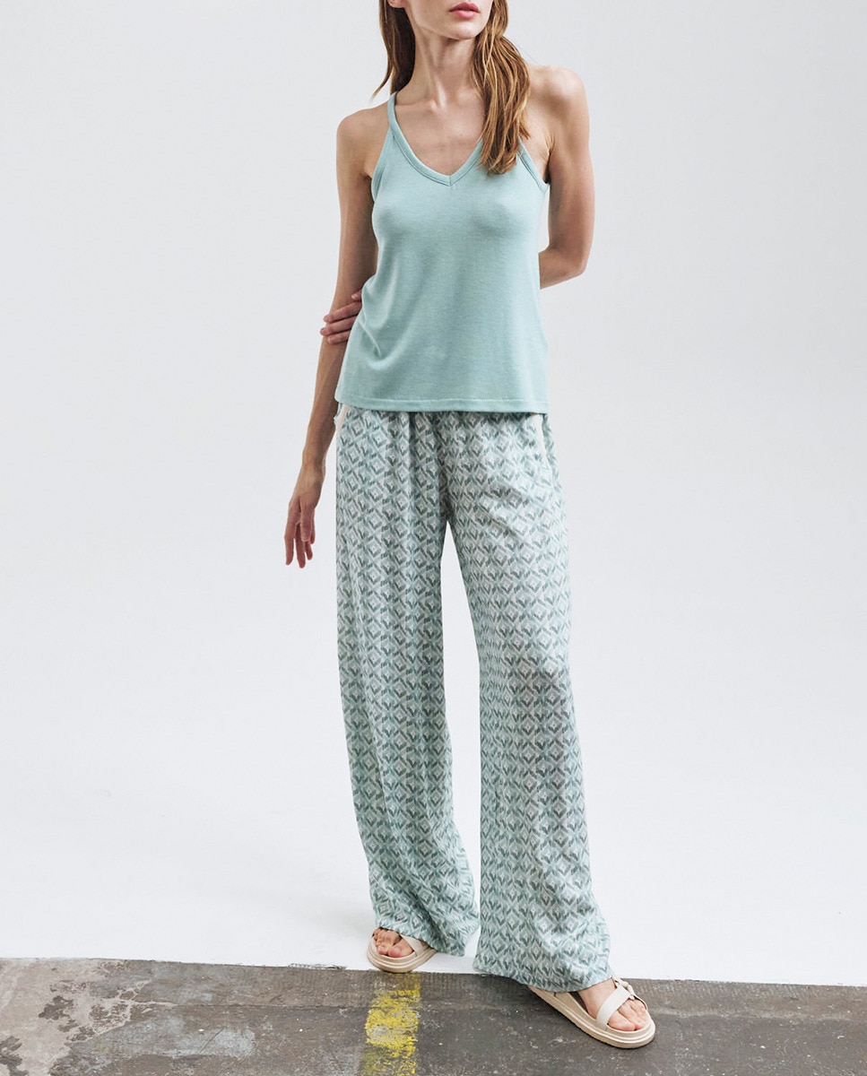 Imagen 0 de Pantalón largo estampado de mujer