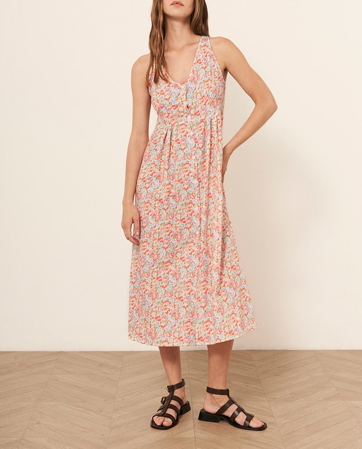 Imagen 0 de Vestido midi estampado de mujer