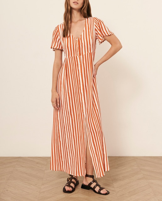 Imagen 0 de Vestido abierto de manga corta de mujer