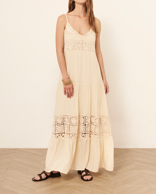 Imagen 0 de Vestido maxi con tirante fino