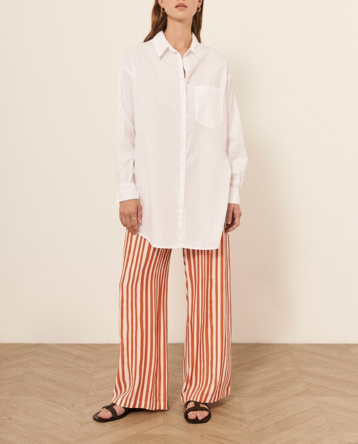 Imagen 0 de Camisa de popelín oversize de mujer