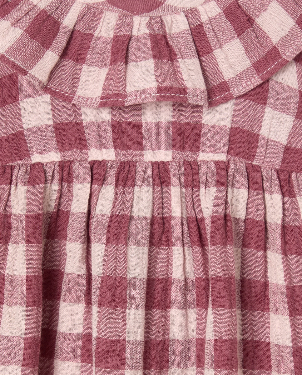 Vestido bebé niña lazo espalda Rosa-3