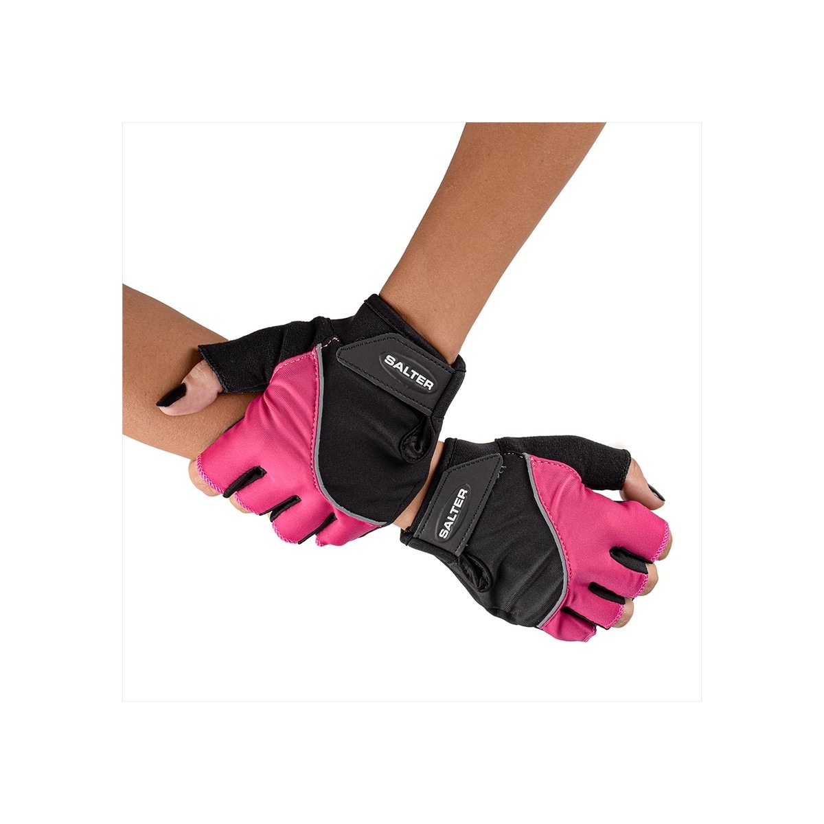 Luvas Fitness - Preto e Rosa 1