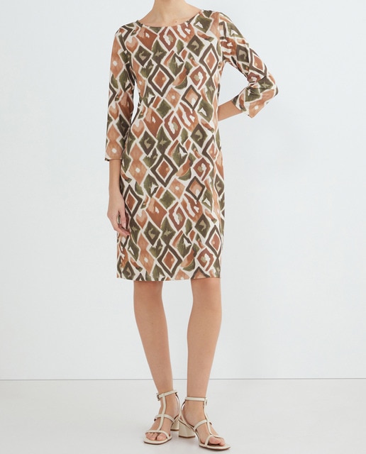 Imagen 0 de Vestido estampado manga 3/4