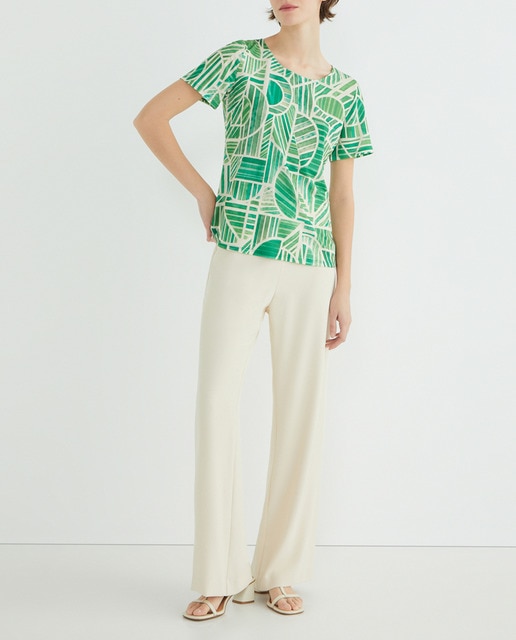 Imagen 0 de Camiseta de mujer estampada manga corta