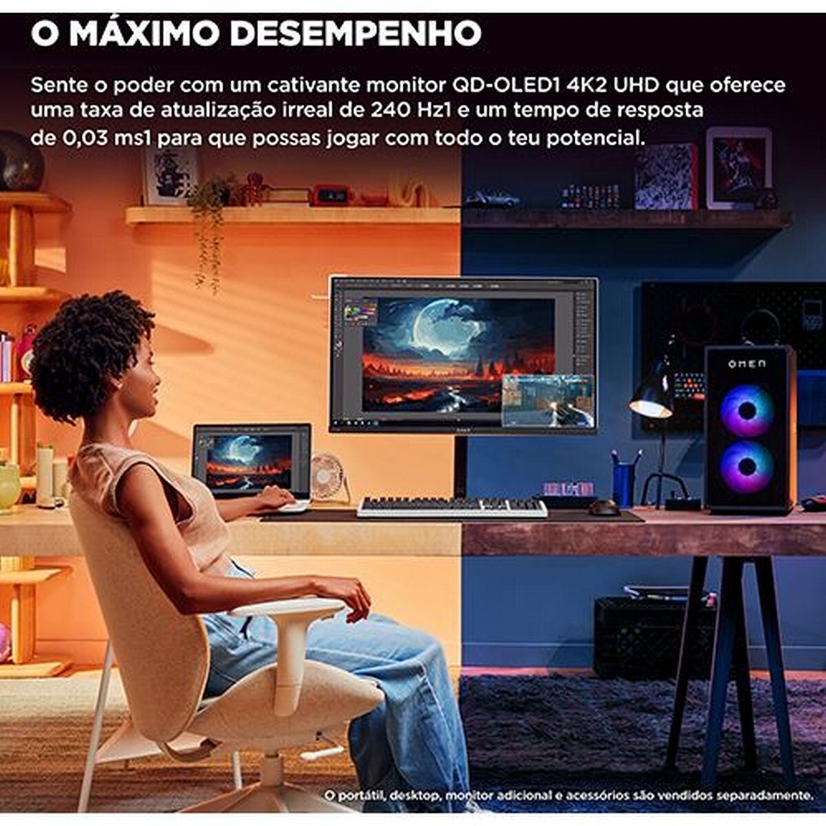 Monitor Gaming HP Omen Transcend 31.5", 4K - Preto 3