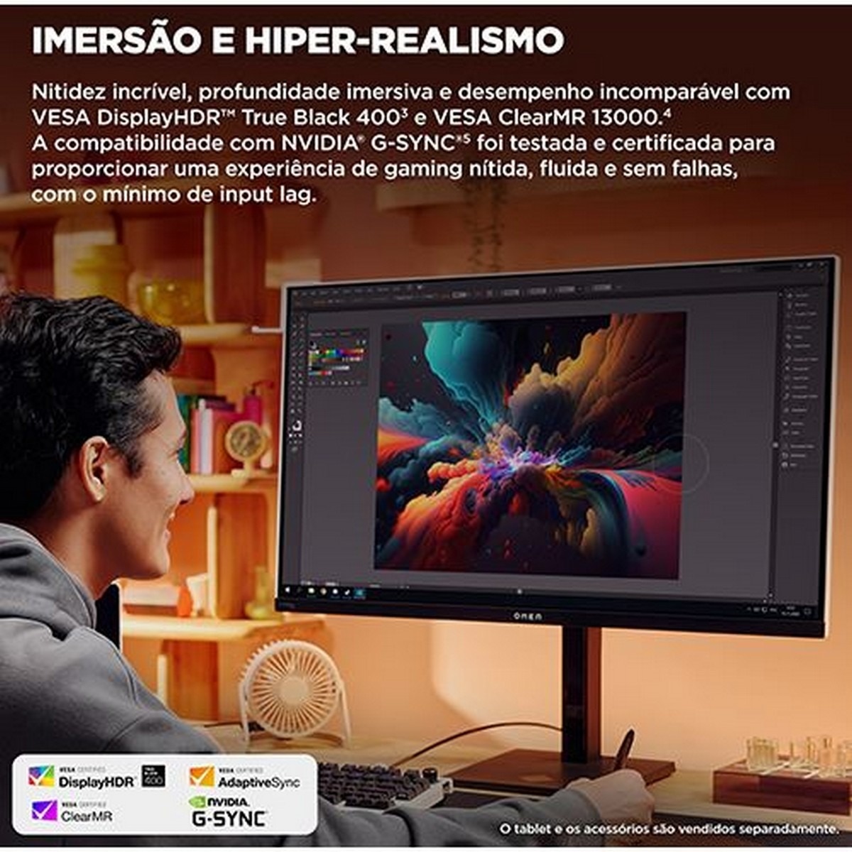 Monitor Gaming HP Omen Transcend 31.5", 4K - Preto 4