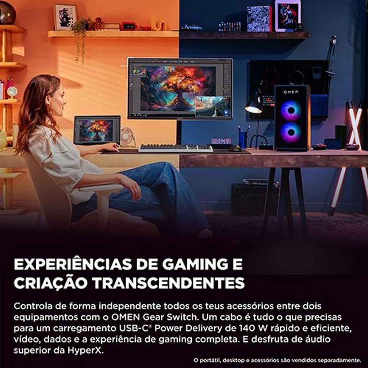 Monitor Gaming HP Omen Transcend 31.5", 4K - Preto 5