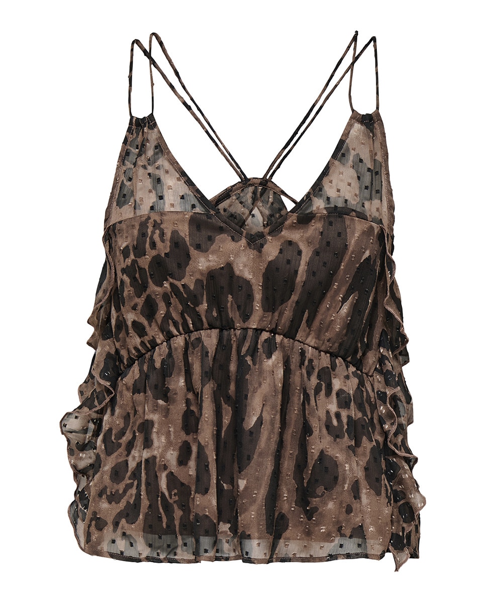 Blusa de Alças com Franjas Preto-5