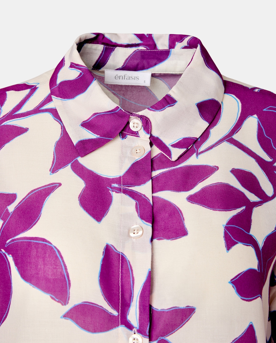 Camisa Comprida com Manga Comprida Branco-5