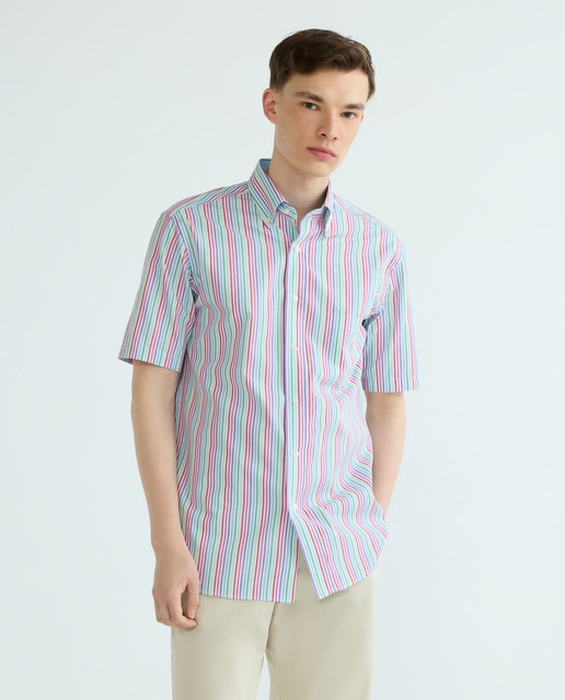 Imagen 0 de Camisa de hombre casual manga corta rayas