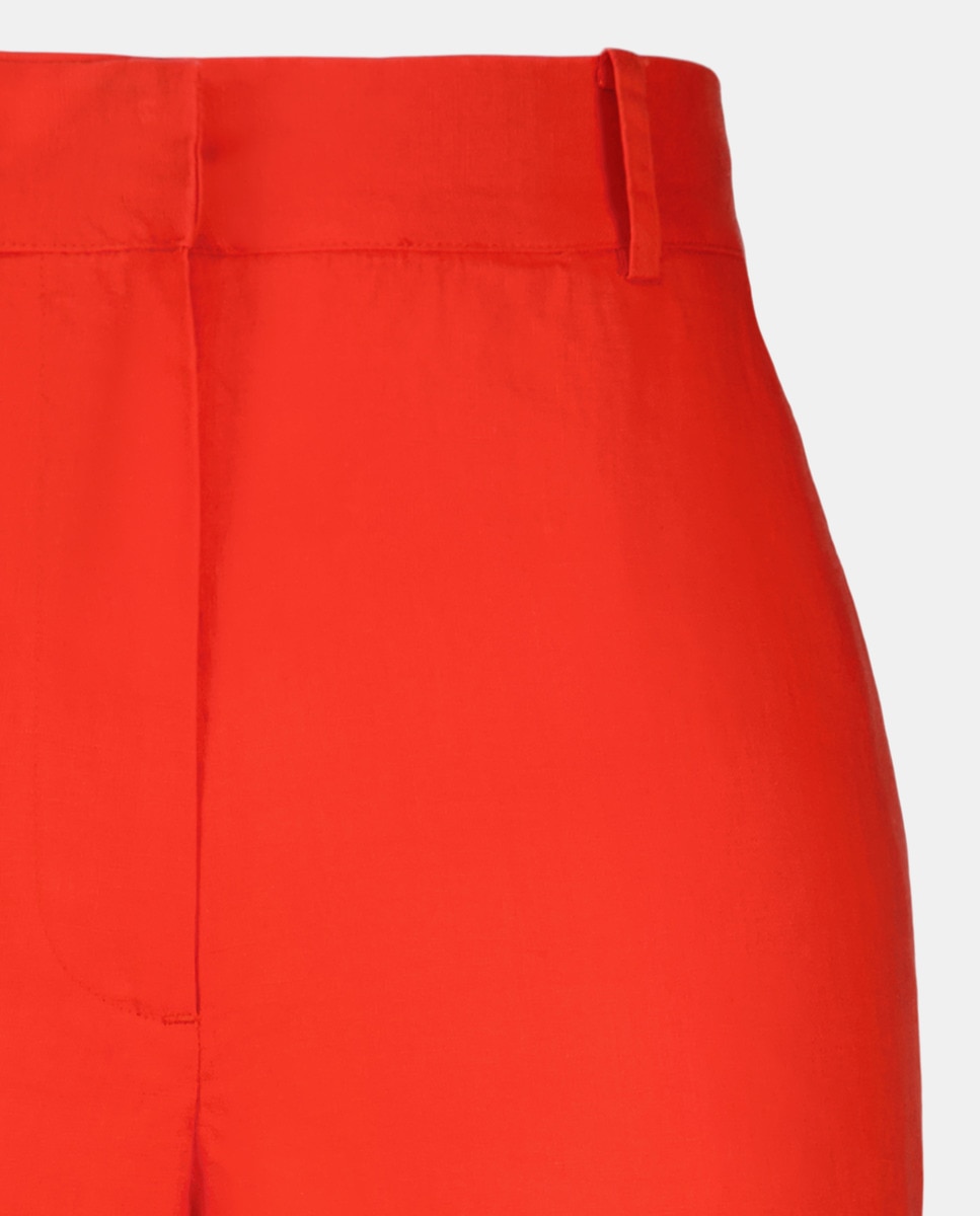 Calças Regular com Elástico na Cintura 600 Vermelho-5