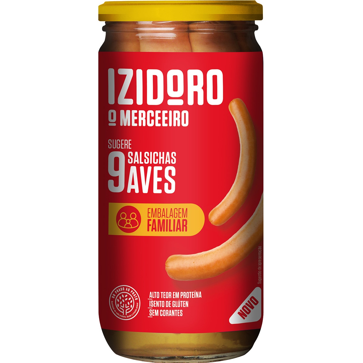 Salsichas de Aves 9 unidades frasco 360 g