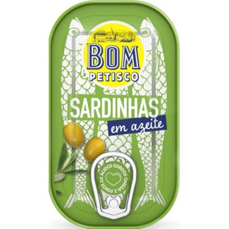 Sardinhas em Azeite lata 120 g - Bom Petisco