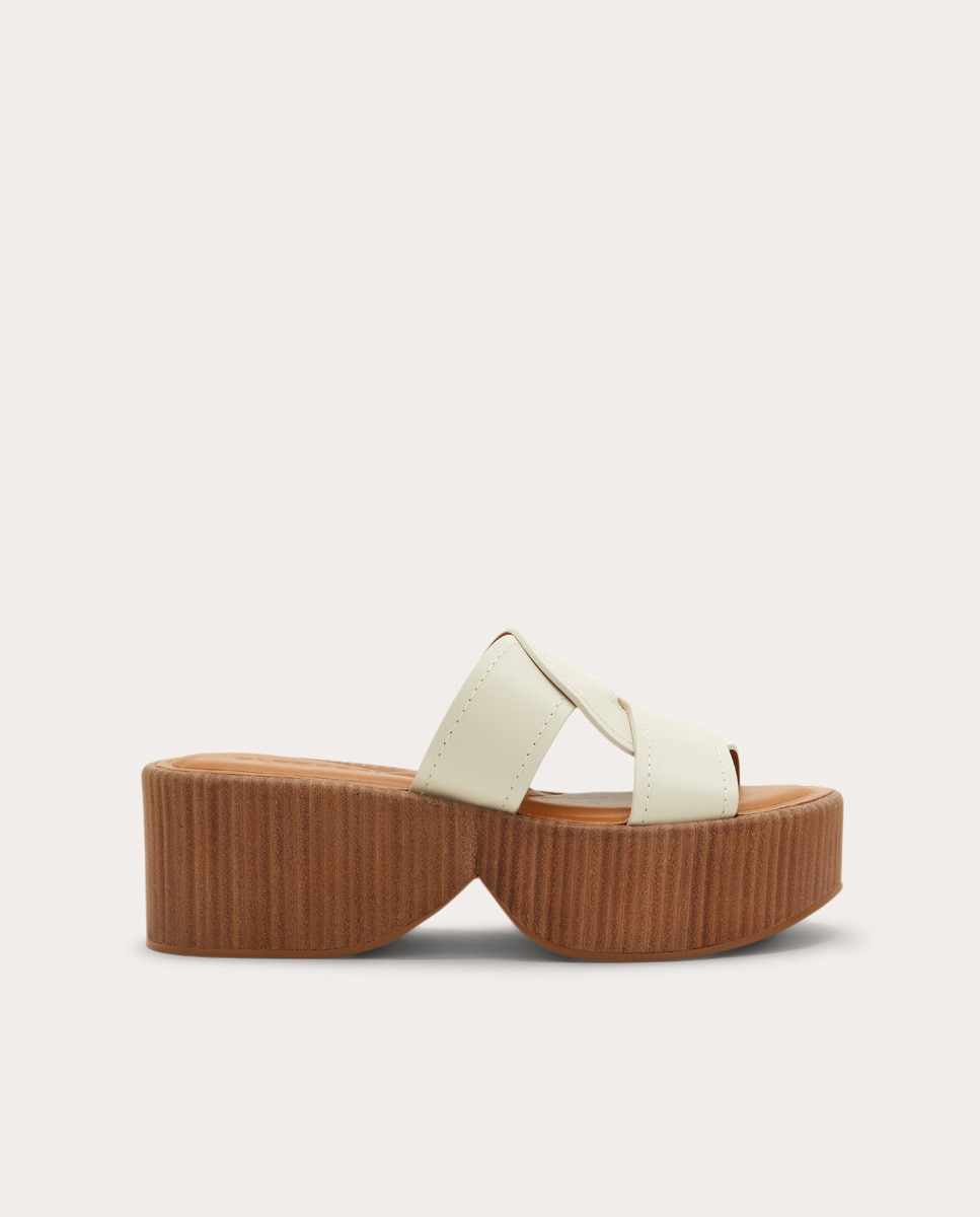 Sandalias de tacón Fodie de piel Blanco-1