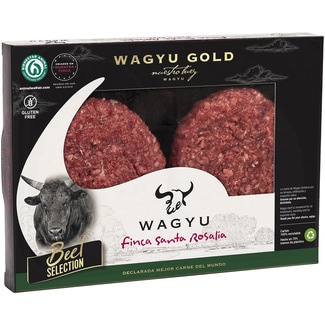 burger meat de vacuno de raza Wagyu sin gluten 2 unidades bandeja 300 g - Santa Rosalia
