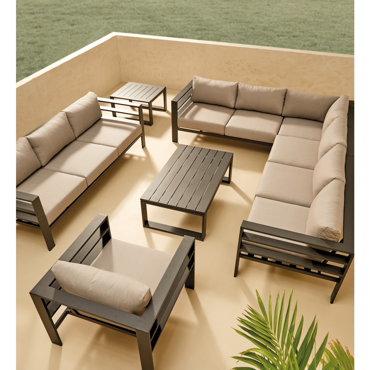 Mesa auxiliar de jardín Chicago El Corte Inglés Antracita-7