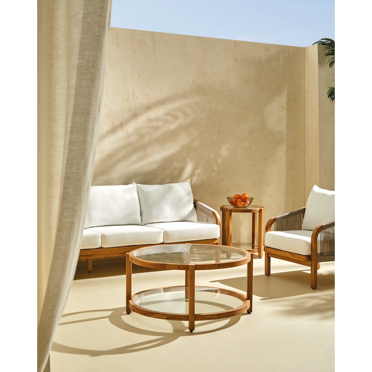 Sillón de jardín de madera de teca Kansas El Corte Inglés Natural-7