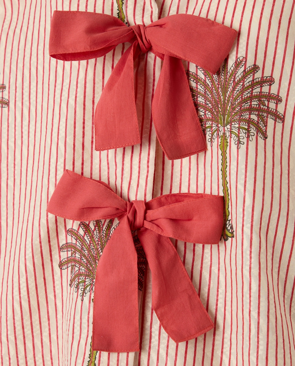 Conjunto de Praia com Detalhes de Laços 600 Vermelho-5