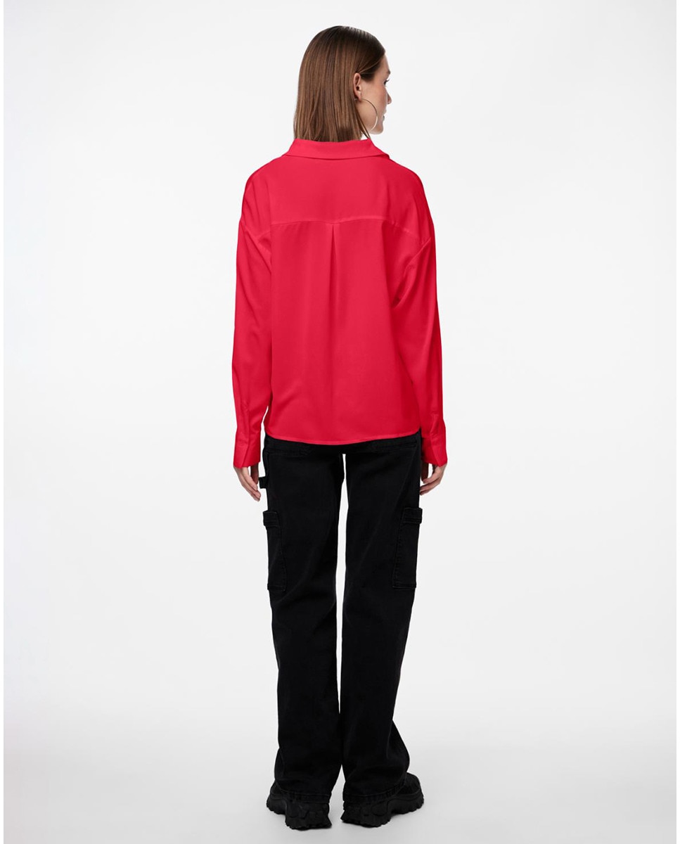 Camisa básica Vermelho-4