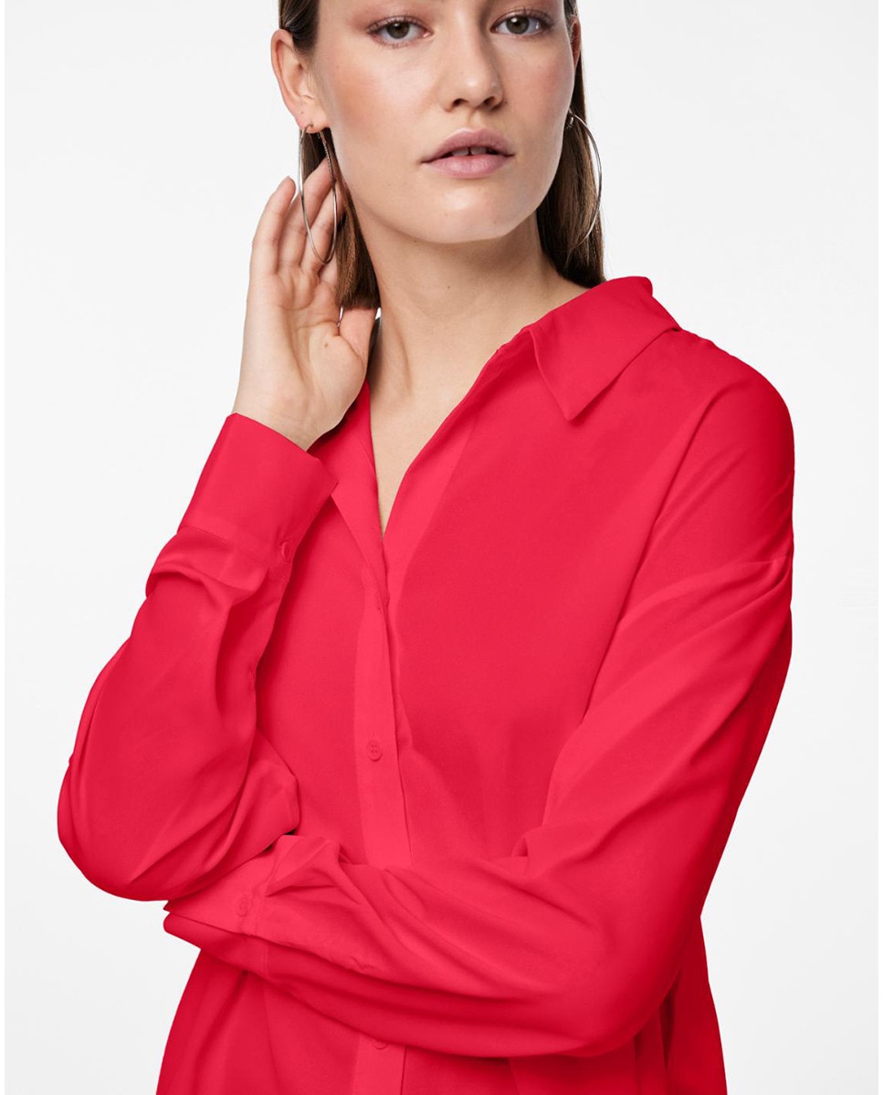 Camisa básica Vermelho-3