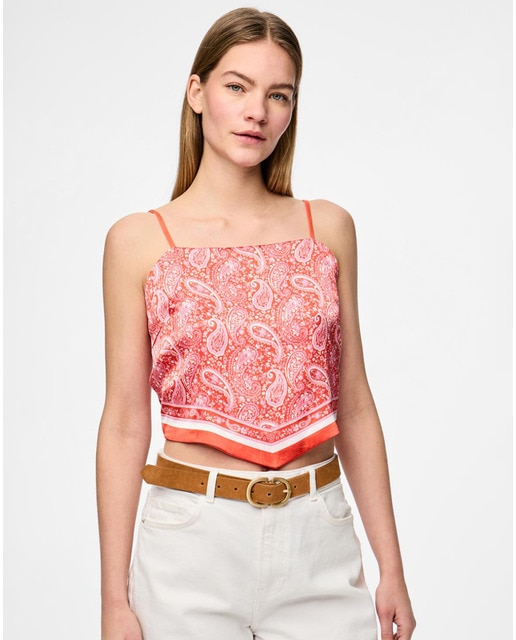 Top tipo pañuelo de mujer